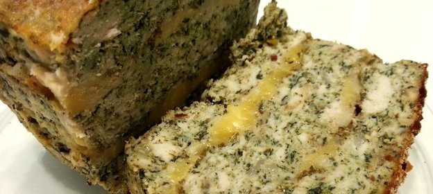 Мясной хлеб из индейки и шпината