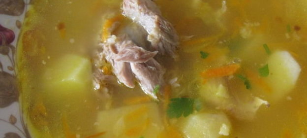 Гороховый суп со свиными ребрышками