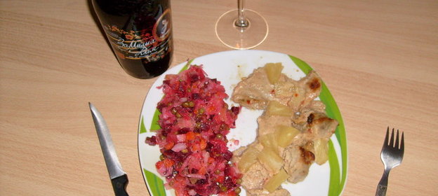 Мясо в ананасовом маринаде