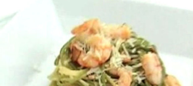 Спагетти с креветками