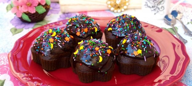 Постные кофейные кексы с шоколадом