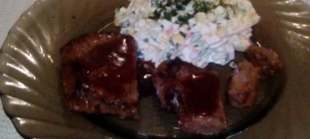 Стейк из говядины на сковороде