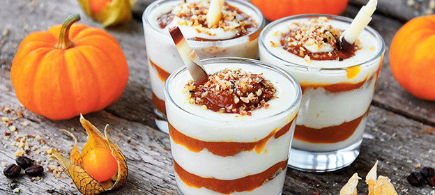 Парфе из кофейной тыквы с ромом и апельсином