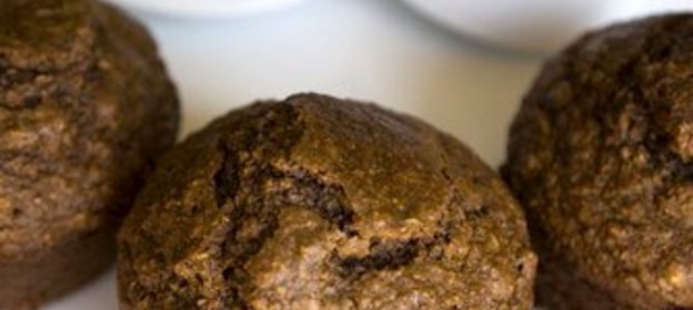 Банановые маффины с отрубями