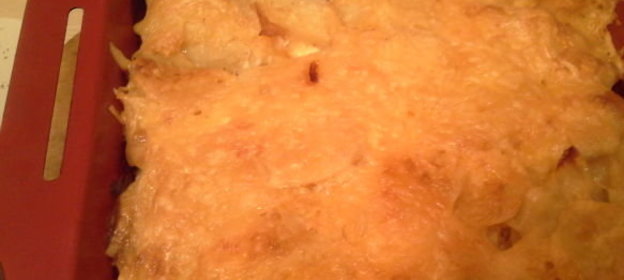 Яичница с баклажанами и оливками