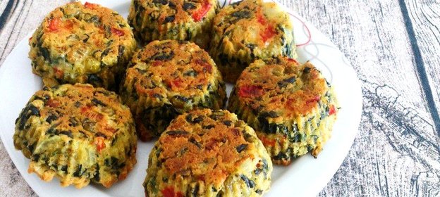 Маффины со шпинатом