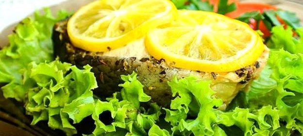 Стейк из семги в фольге