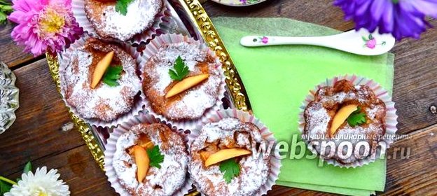 Маффины с персиками