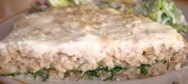 Запеканка из индейки с укропом