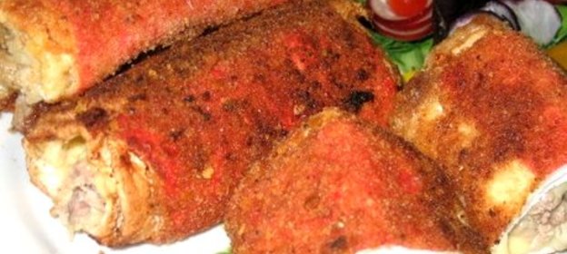 Крабовые палочки, фаршированные грибами