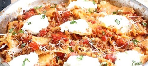 Лазанья в сковороде