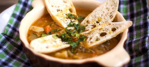 Овощной суп с фасолью «Риболлита» из ресторана Christian