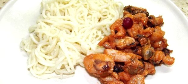 Морепродукты со спагетти