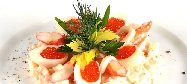 Салат Царский с икрой