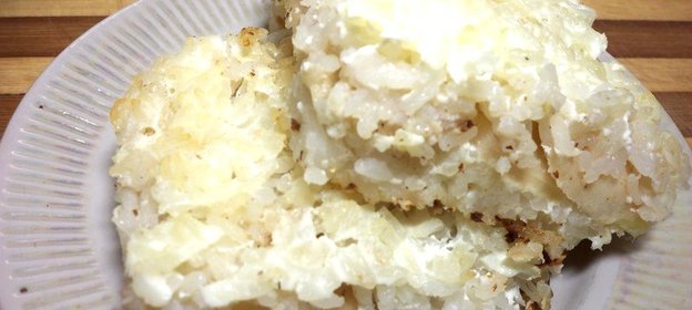 Запеканка из риса с яблоками