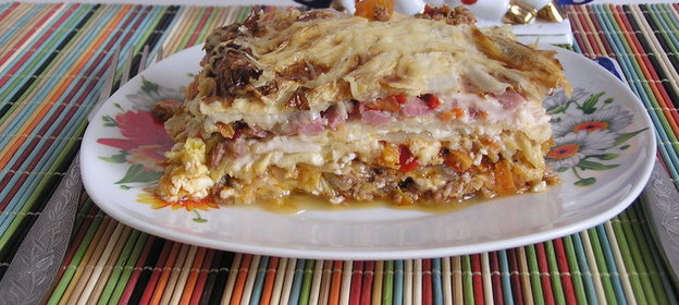 Капустная запеканка а-ля лазанья