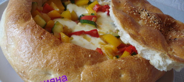 Пицца Фаршированная лепёшка/Gefüllte Fladenbrot-Pizza