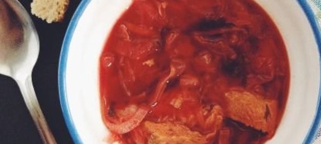 Салат из свинины с овощами