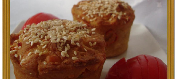 Сырно-творожные маффины из рисовой и гороховой муки