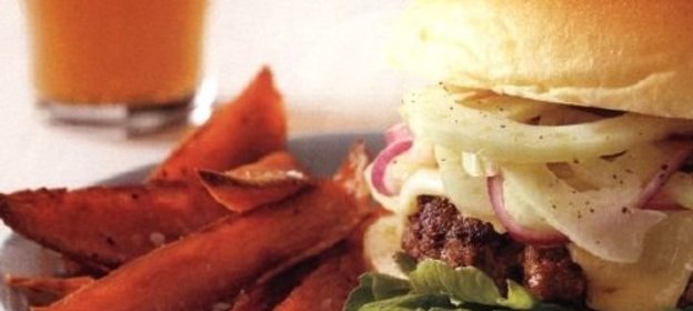 Бургеры домашние с жареным бататом