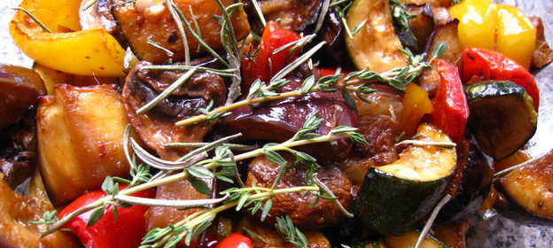 Овощи гриль в пряном маринаде