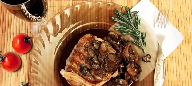 Стейк из говядины на электрогриле