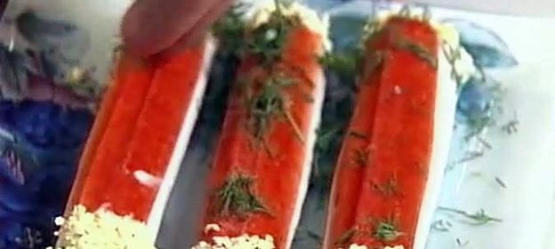 Фаршированные крабовые палочки