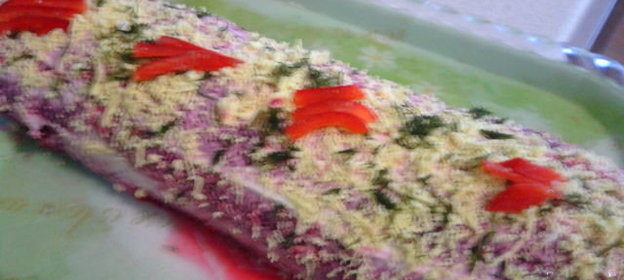 селедка под шубой в рулете