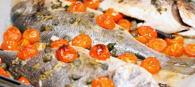 Дорада в имбирно-мятном маринаде