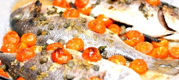 Дорада в имбирно-мятном маринаде