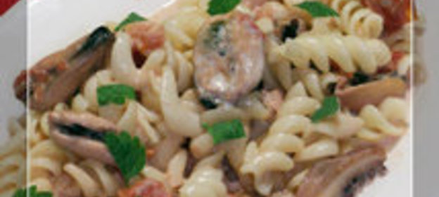 Макароны с морепродуктами