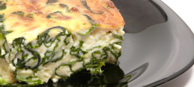 Ещё одна запеканка из яиц со шпинатом