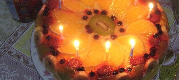 Торт Желе с фруктами