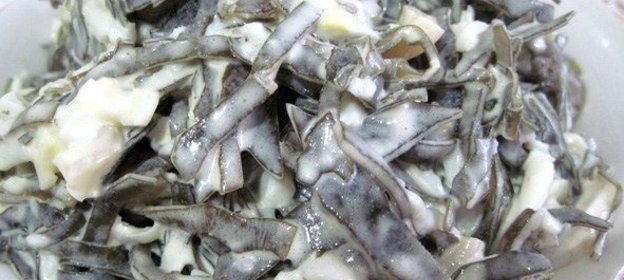 Салат с морской капустой и майонезом