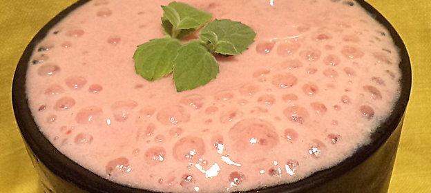 Смузи Банан с медом! Добавим ягоды!