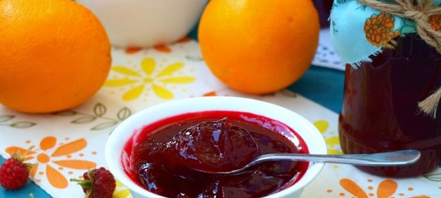 Малиновый джем с апельсином
