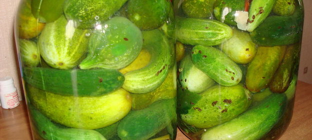 огурцы соленые в банках(возможно, вариант)