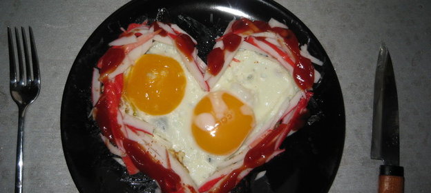 Яичница с ЛЮБОВЬЮ!!!