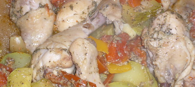 Нежная курочка с овощами (мой вариант)