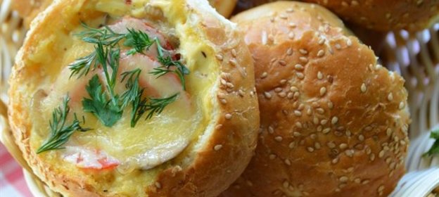 Фаршированные булочки для пикника