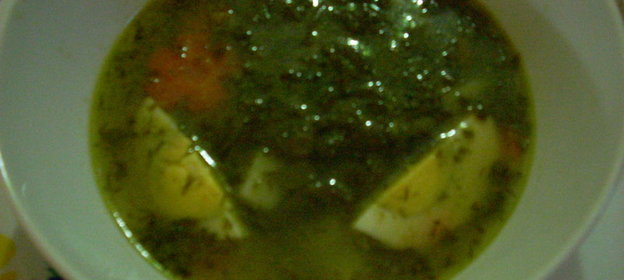 Зеленые щи со щавелем