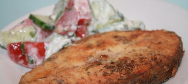 Ароматные жареные стейки лосося