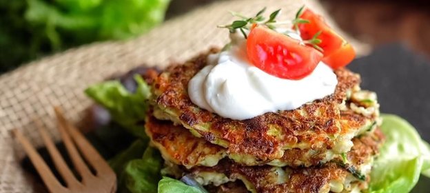 Кабачковые оладьи с киноа