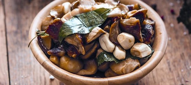 Соленые белые грибы