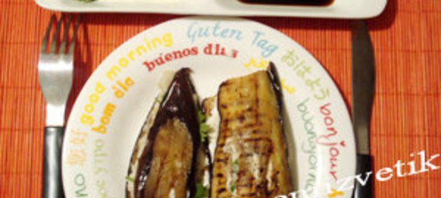 Баклажаново-рыбный бургер