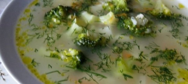 Суп овощной с капустой брокколи