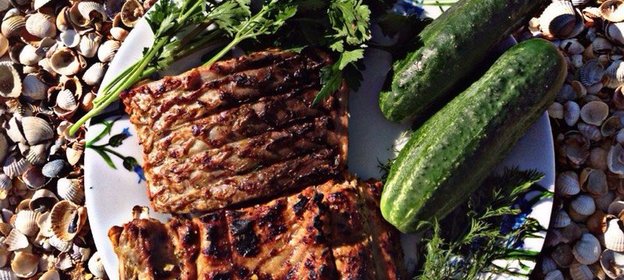 Сазан под маринадом на гриле