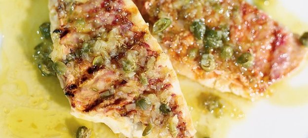 Кефаль под лимонно-апельсиновым маринадом