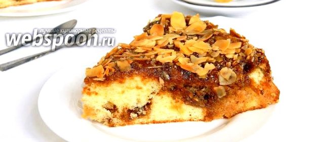 Бисквит с кофе и миндалём