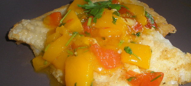 Простые блюда 2 . Рыба с манговым чатни